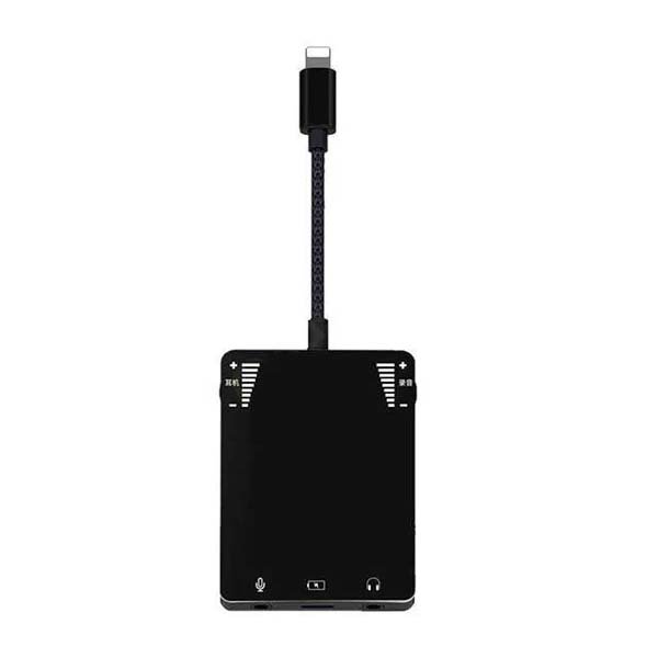 WIWU 3 in 1 Live Broadcast Lighting Adapter Music Call Sound card Charging
